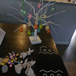 Easter Decorative Tree with Egg Ornaments
