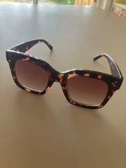 Celine-Style 3 Dots Tortoiseshell Square Sunglasses