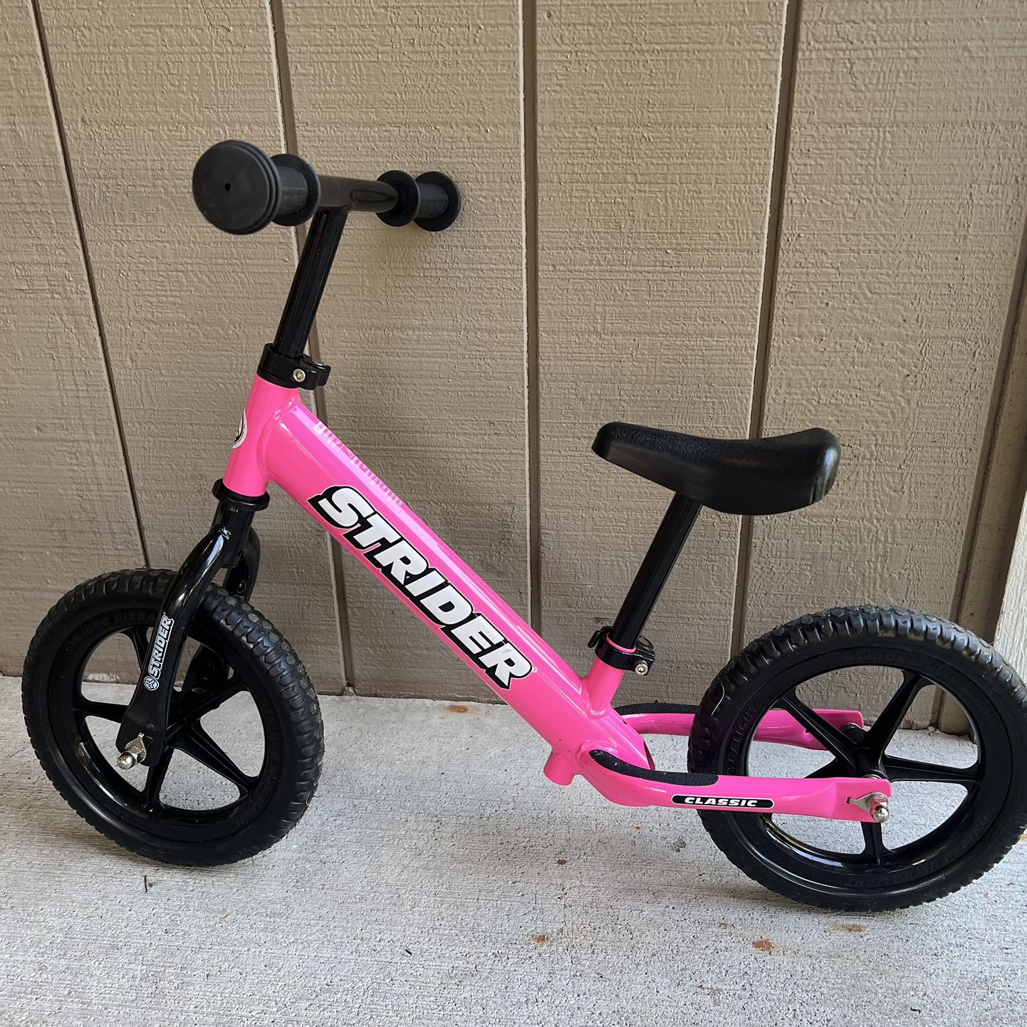 Kids Pink Strider Balance Bike 