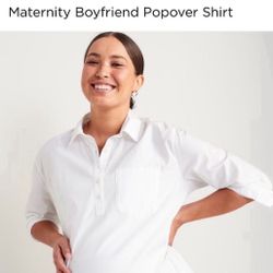 Old Navy Maternity Boyfriend Popover Shirt (Medium) (Pick up🛒 In Bellevue) *Check out my Other Posts 🎁