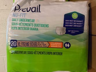 Prevail Nu-Fit Daily Underwear XL 20 Count