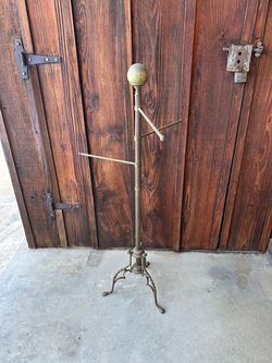 *Vintage Brass Floor-Standing Towel Rack - “1920’s”