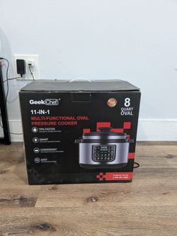 Geek Chef 11-in-1 Oval Pressure Cooker - 8 Qt (Brand New)