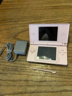 Nintendo DS Lite Pink Game System, Stylist Pen & Charger