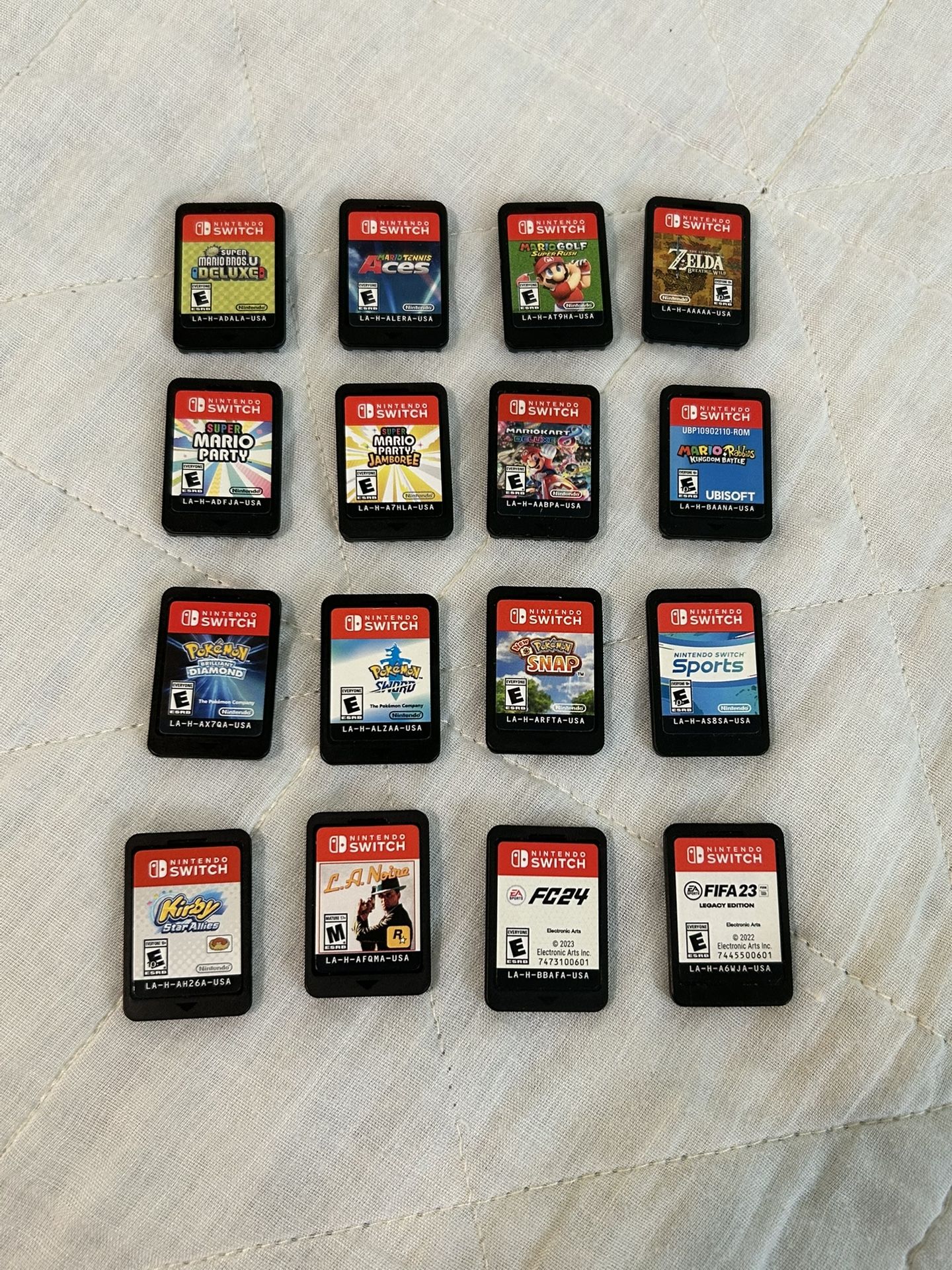 Nintendo Switch Game Lot Bundle Mario U deluxe tennis aces golf zelda kart pokemon sword diamond snap kirby