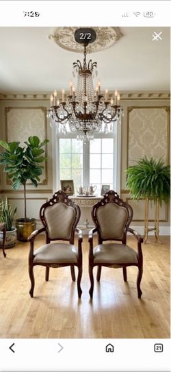 Pair of Louis XV arm chairs new upholstery