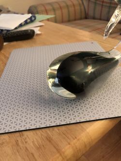 Art glass whale figurine..