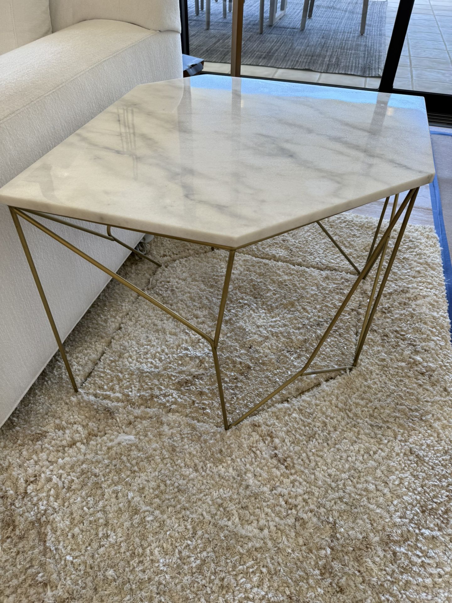 Side Table With marble Top