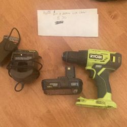 Ryobi Drill w Charger N Battery 