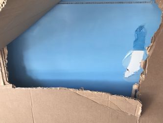 16’ White Board Has A Quarter Size Knick On It