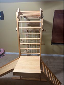 Kids Indoor Wooden Climbing Gym / Montessori