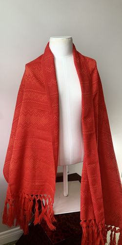 Brunt orange shawl