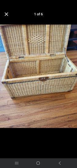 Vintage wicker chest
