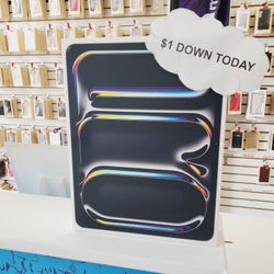 Apple IPad Pro 13 Inch M4- Pay $1 DOWN AVAILABLE - NO CREDIT NEEDED