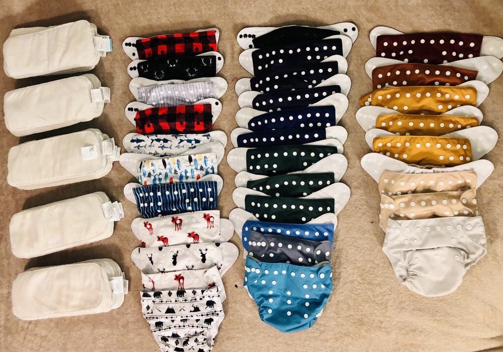 Nora’s Nursery Reusable Cloth Diapers - HUGE LOT!