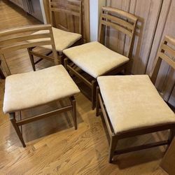 Set Of 4 Mid Century Danish Teak Dining Chairs