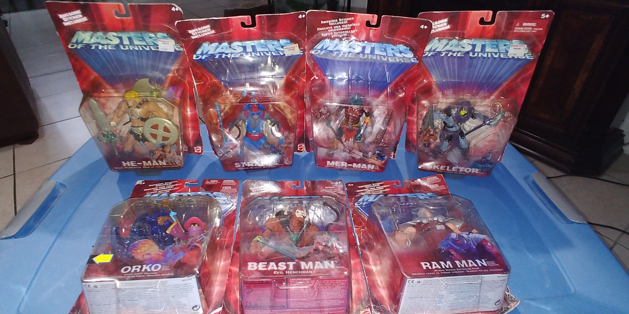 MASTERS OF THE UNIVERSE HE-MAN ACTION FIGURE COLLECTION..7 PCS $100 FIRM!!!
