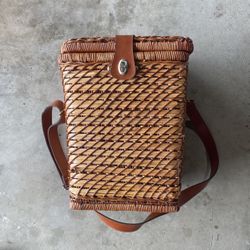 Picnic Basket With Plastic Plates