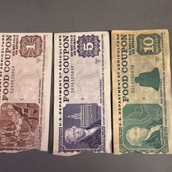 Vintage Authentic U S Department of Agriculture food Coupons