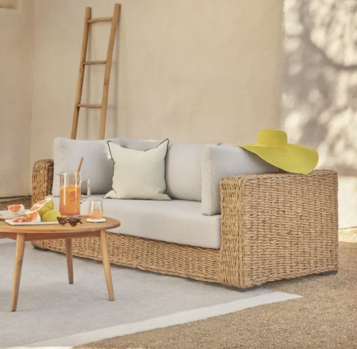 Capra 78.5" Outdoor Sofa - Beach Sand, New In Box