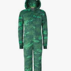 1-Piece Pajamas, Green Dino Costume  Kids 