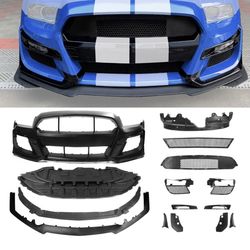 Fits 10-14 Ford Mustang GT500 to S550 GT500 Style Front Bumper Cover Conversion
