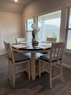 Jofran Madison County 5-Piece Counter Height Dining Set – Farmhouse/Rustic