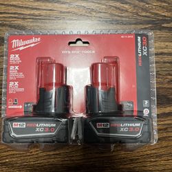 Milwaukee M12 REDLITHIUM XC3.0 Battery, 2-Pk