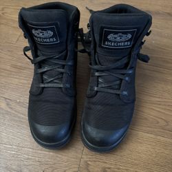 Black Skechers boots