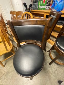 Bar stools Dark Brown Leather - $120