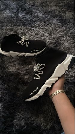 Balenciaga Speed Trainer Sneakers Black White