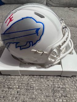 James Cook Signed Autograph Buffalo Bills Rivalries Mini Helmet Beckett Coa