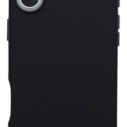 OtterBox iPhone 16 Plus Symmetry Series Cactus Leather for MagSafe - Noir Ash Black