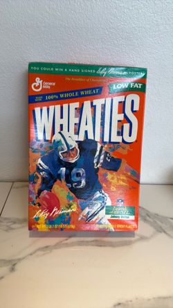 Wheaties Johnny Unitas LeRoy Neiman Collectible Box