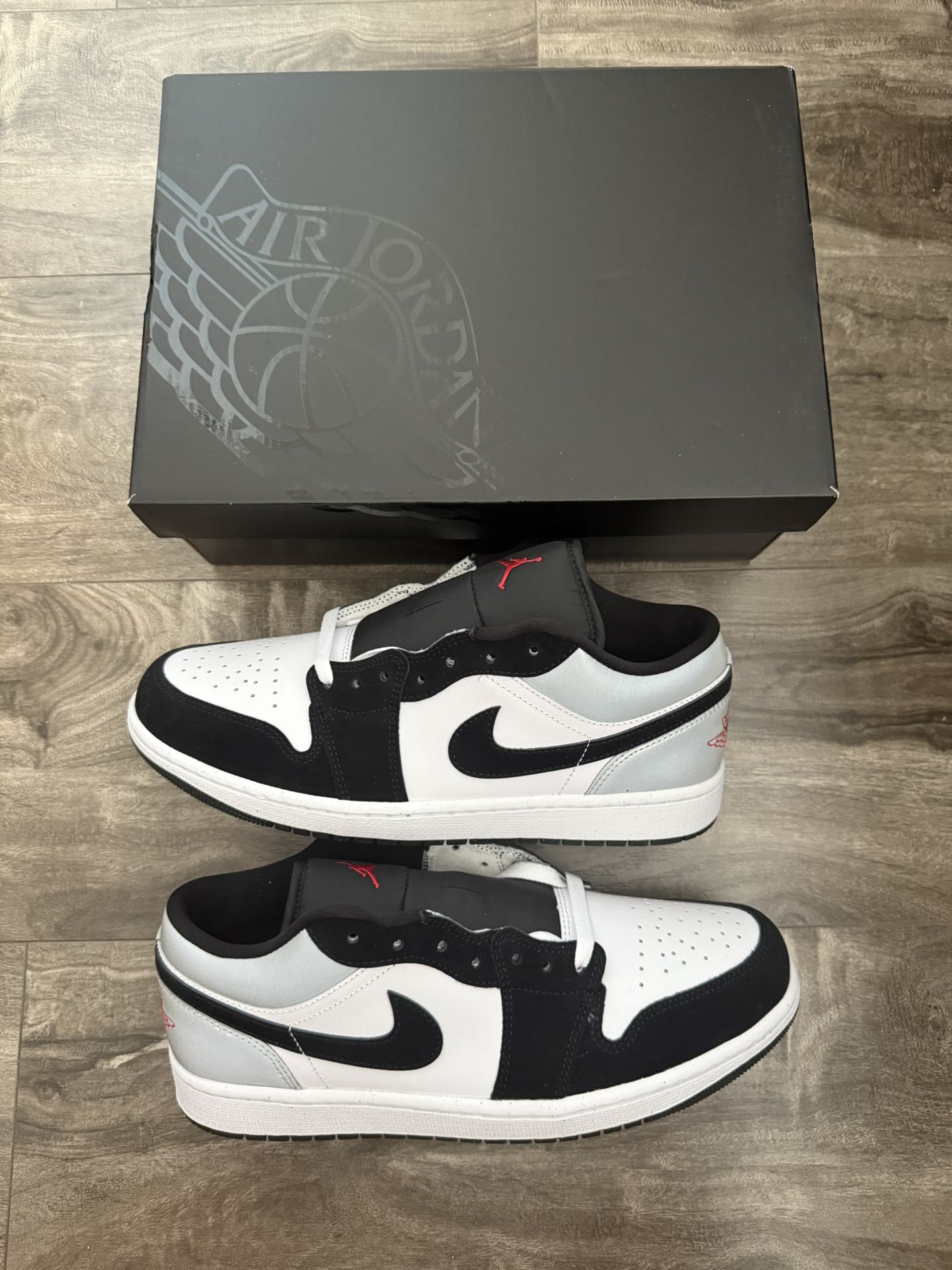 Nike Air Jordan Low SE White Black Matte Silver Size 13