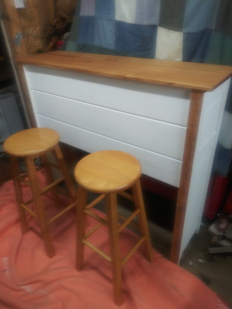 Nice hand made bar with two stools