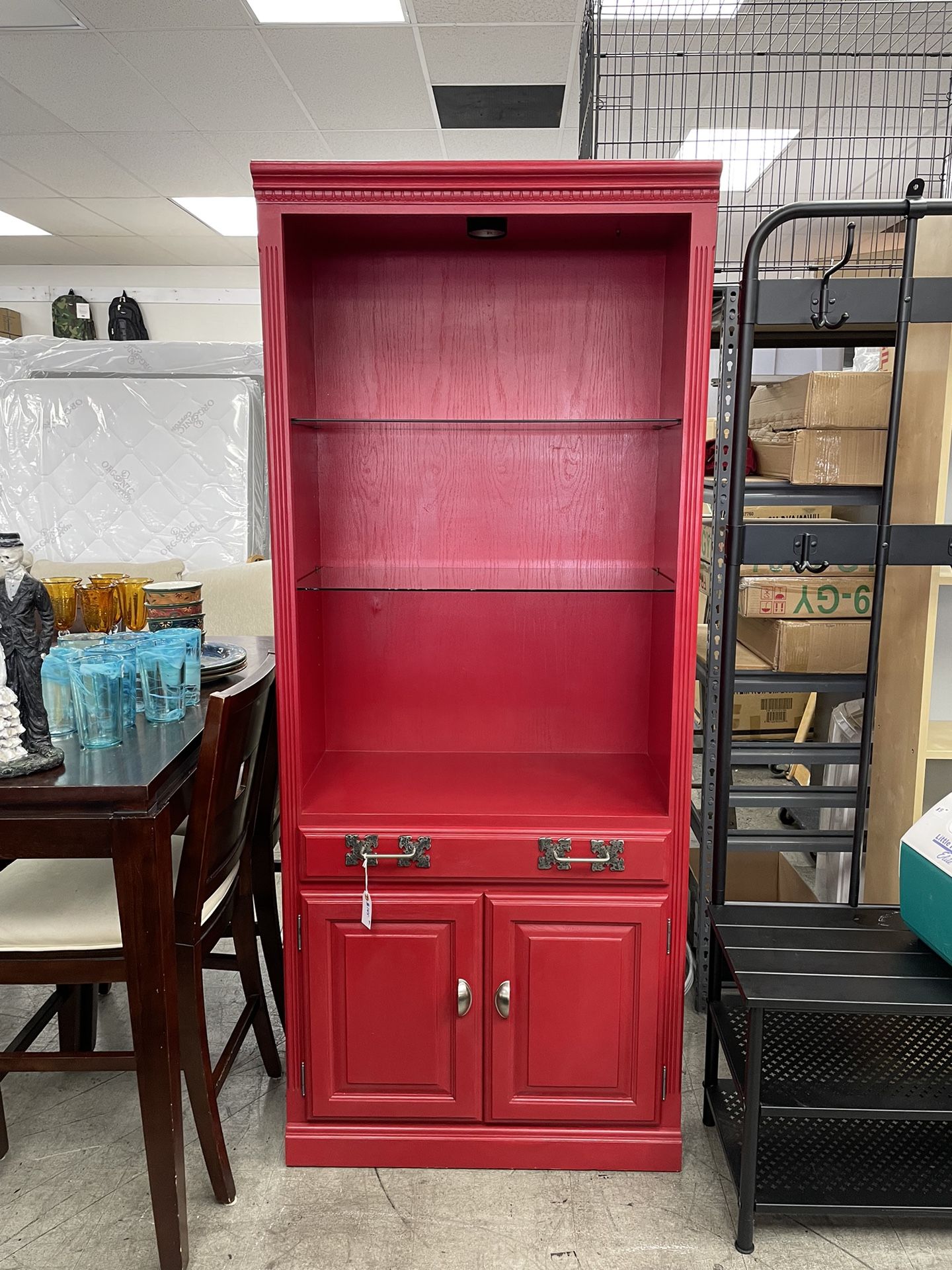 Bookcase Cabinet Glass Shelves