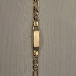 14k Solid Gold Figaro Bracelet 