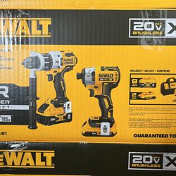 Dewalt 20 Volt Max XR POWER DETECT Brushless Hammer Drill/Impact  Combo kit. 