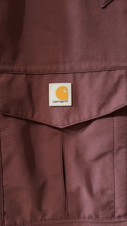 New Carhartt Plum Windbreaker Large  Zip Up Lightweight Jacket Large Removable Hood 