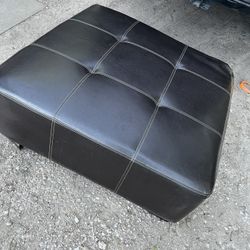 Large Leather Ottoman 