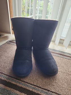Womens Black BearPaw Clara Suede Boots