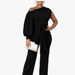 Elegant Women's Jumpsuit, Elegant Sexy Formal Off Shoulder Long Straight Pants for Evening Party