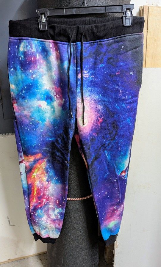 Fleece Joggers - Galaxy Print