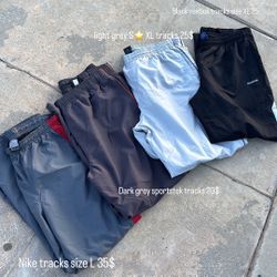 Nike Track pants and other brands. 