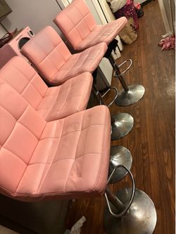 Pink bar stools