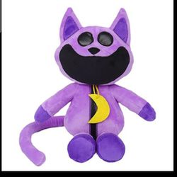 Smiling Critter Purple Cat Plush