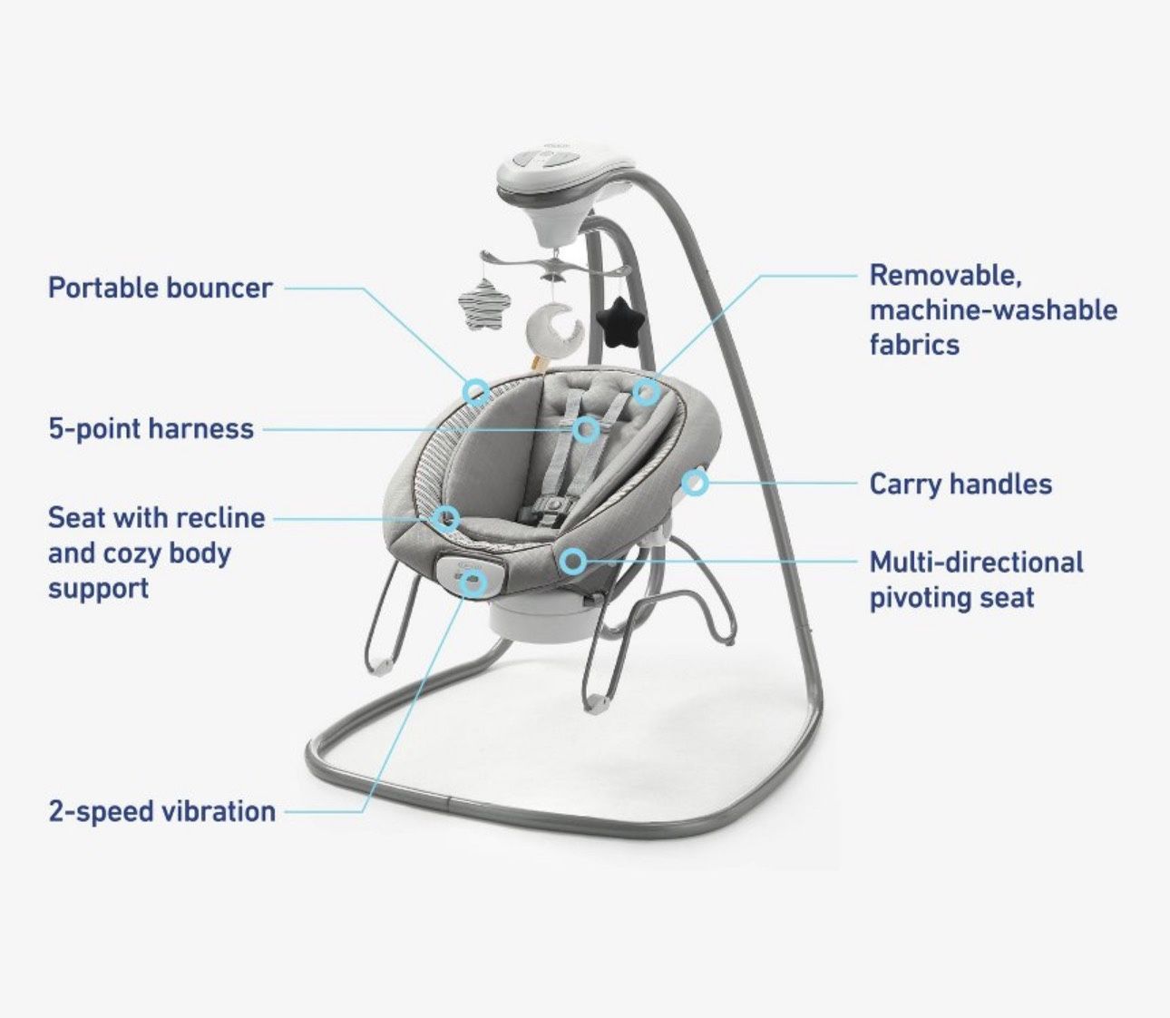Graco Duet Connect Deluxe Baby swing And Bouncer