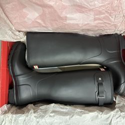 Hunter Women’s Original Tall Boot In Black Size 8 Brand New In Box