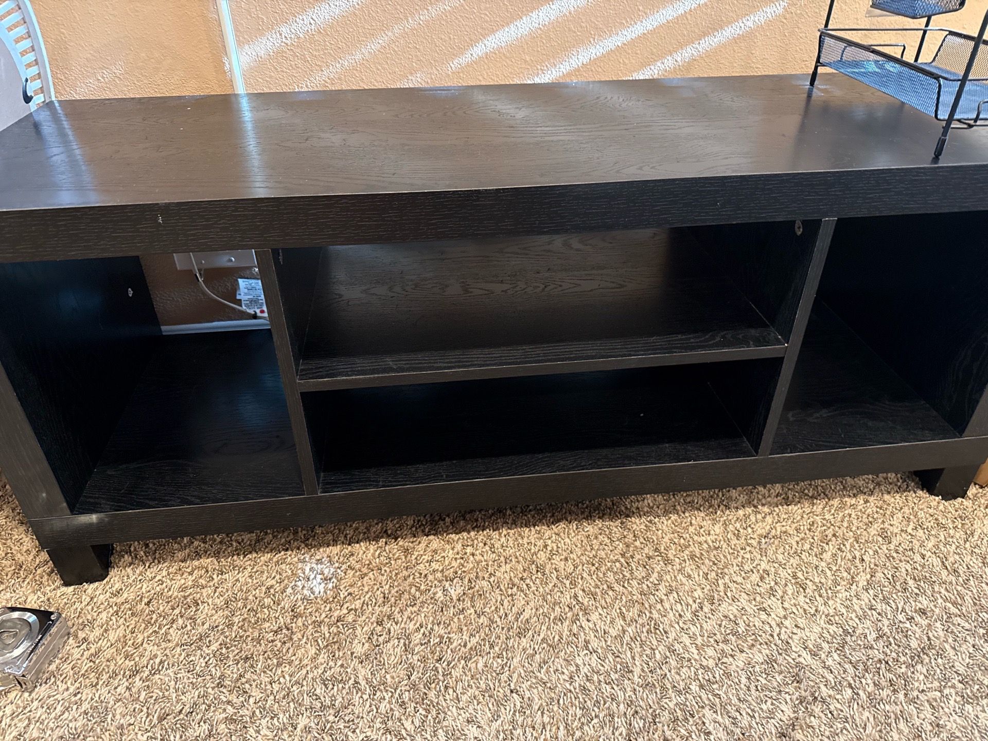 Black TV stand